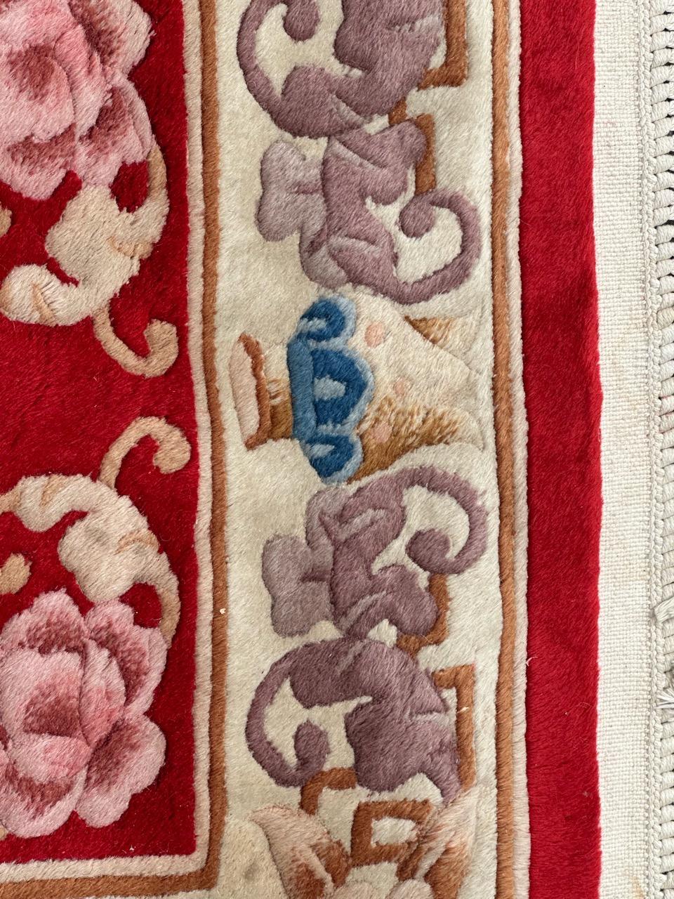 Nice vintage art deco Chinese rug For Sale 3