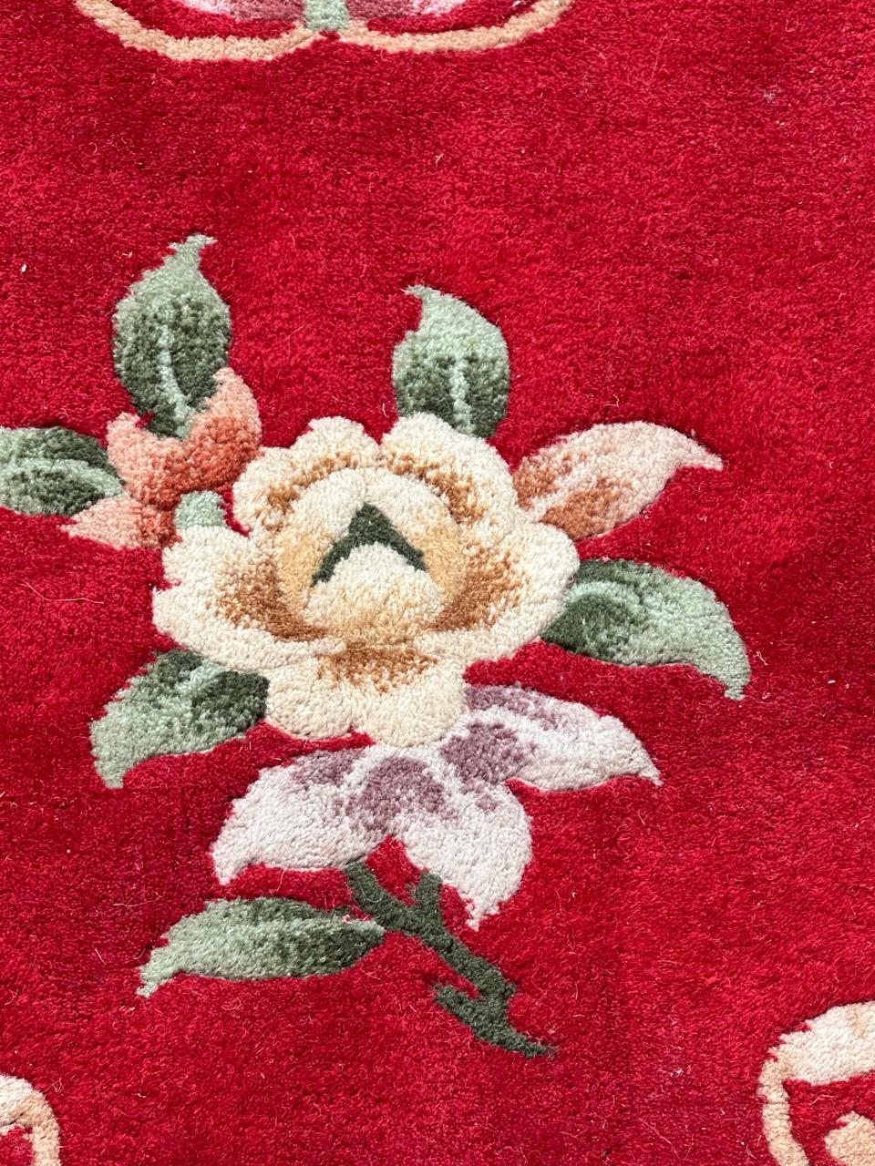 Nice vintage art deco Chinese rug In Good Condition For Sale In Saint Ouen, FR