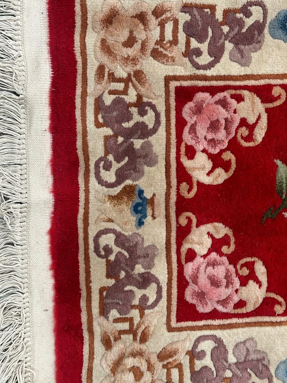 Nice vintage art deco Chinese rug For Sale 1