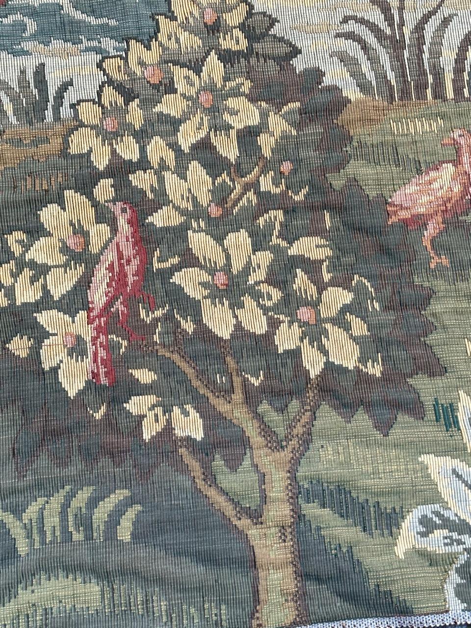 Bobyrug’s Nice Vintage Aubusson Style Jaquar Tapestry For Sale 3