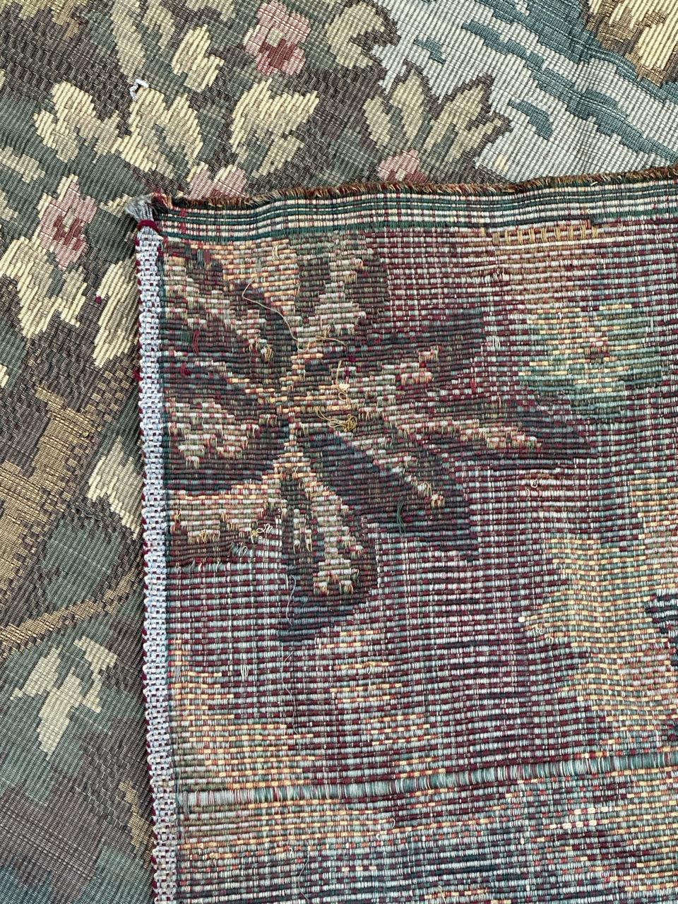 Bobyrug’s Nice Vintage Aubusson Style Jaquar Tapestry For Sale 13
