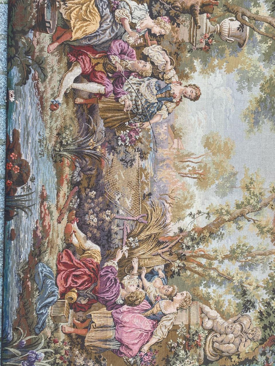 Nice Vintage Aubusson Style Jaquar Tapestry For Sale 3
