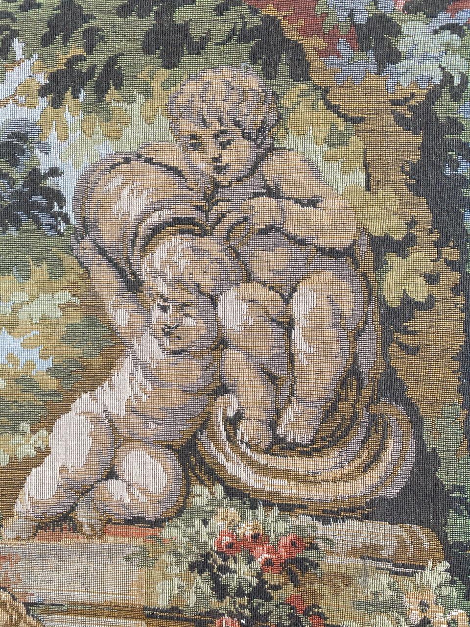 Nice Vintage Aubusson Style Jaquar Tapestry For Sale 4