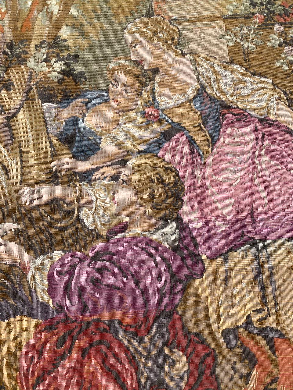 Jaquar-Wandteppich im Vintage-Aubusson-Stil, Nice im Angebot 10