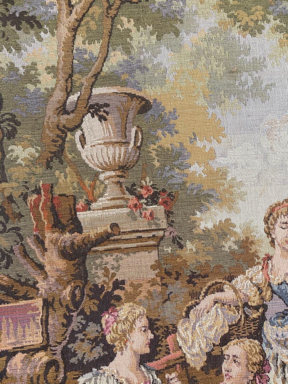 Belle tapisserie jaquar vintage de style Aubusson en vente 12
