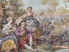 Nice Vintage Aubusson Style Jaquar Tapestry