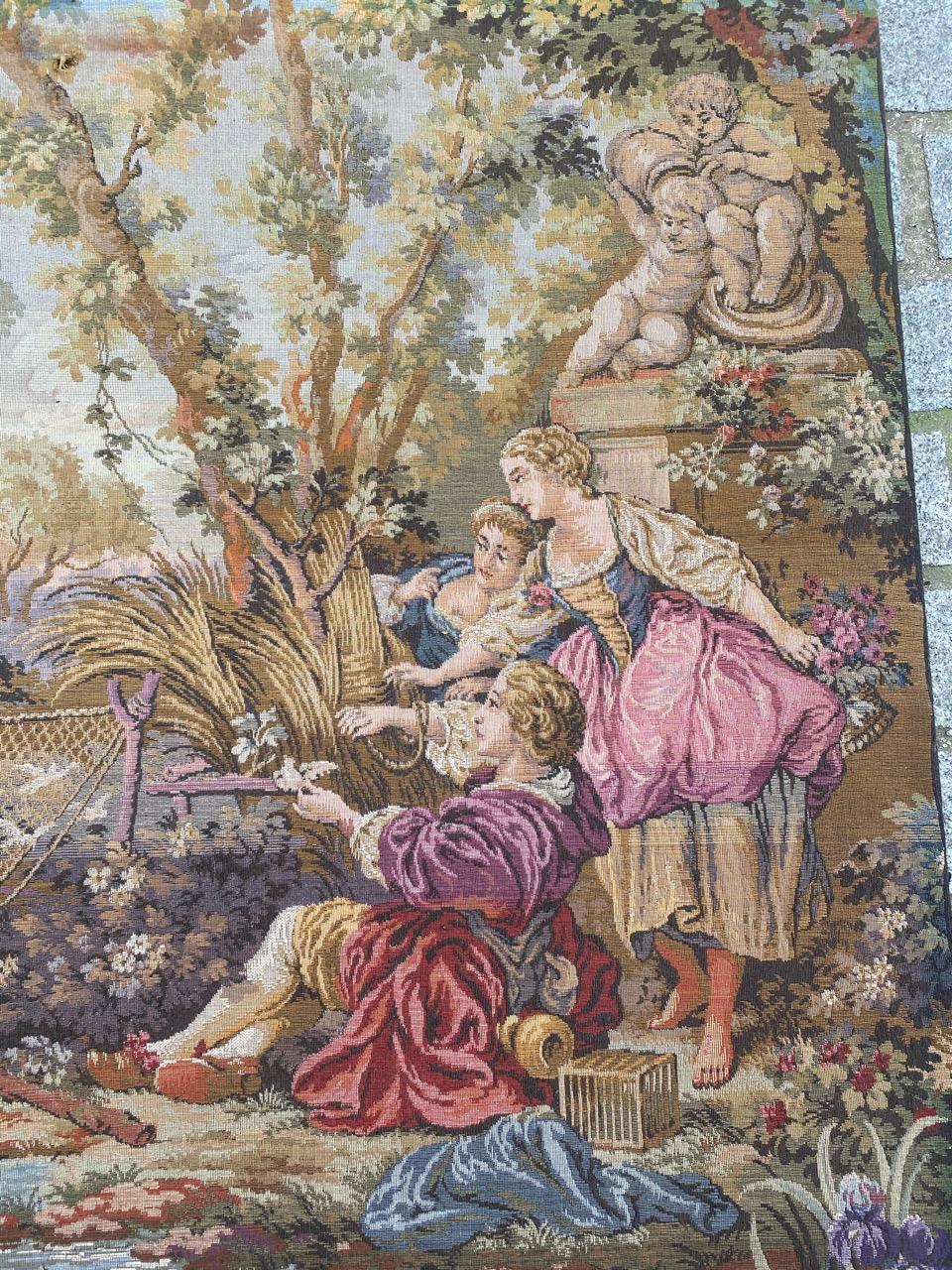 Nice Vintage Aubusson Style Jaquar Tapestry For Sale 13