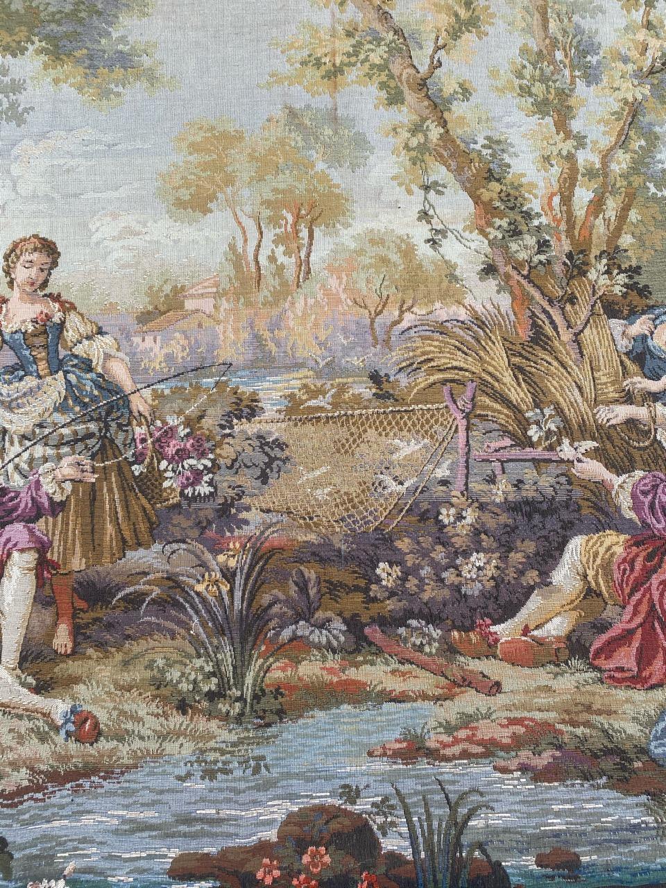 20th Century Nice Vintage Aubusson Style Jaquar Tapestry For Sale