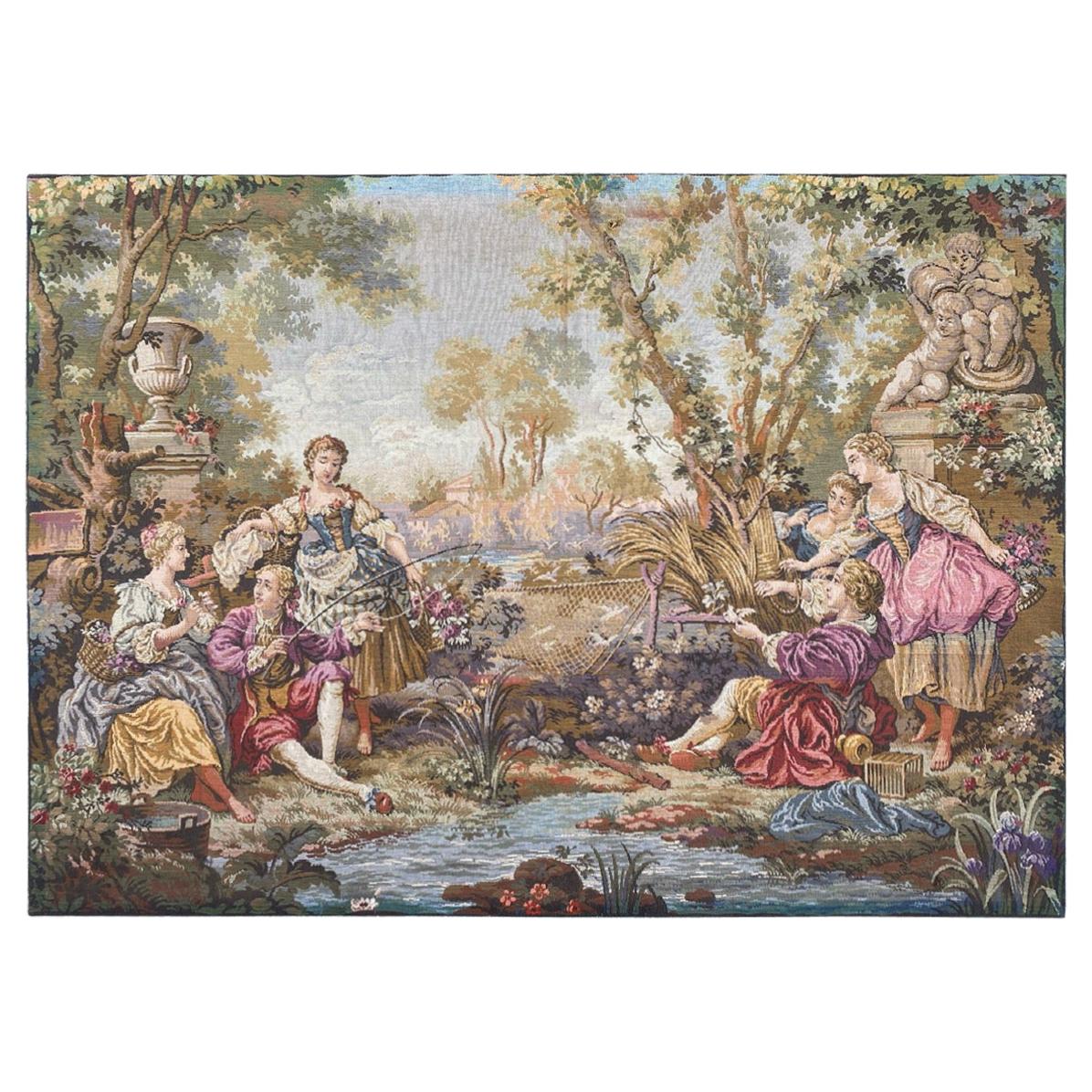 Nice Vintage Aubusson Style Jaquar Tapestry