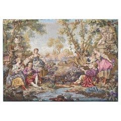 Nice Vintage Aubusson Style Jaquar Tapestry