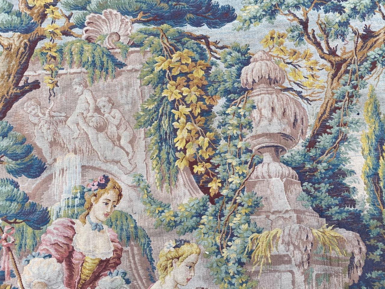 Nice Vintage Aubusson Style Tapestry 3