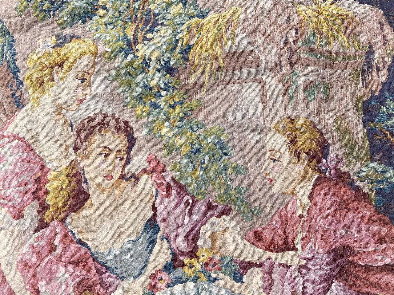 Nice Vintage Aubusson Style Tapestry 5