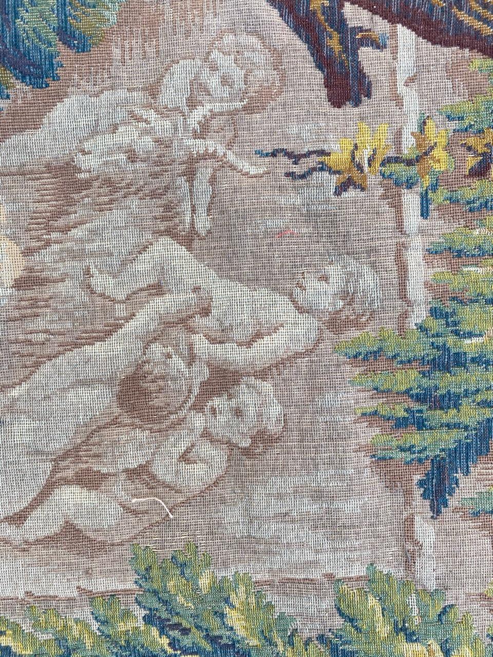 Bell'arazzo vintage in stile Aubusson di Bobyrug in vendita 7