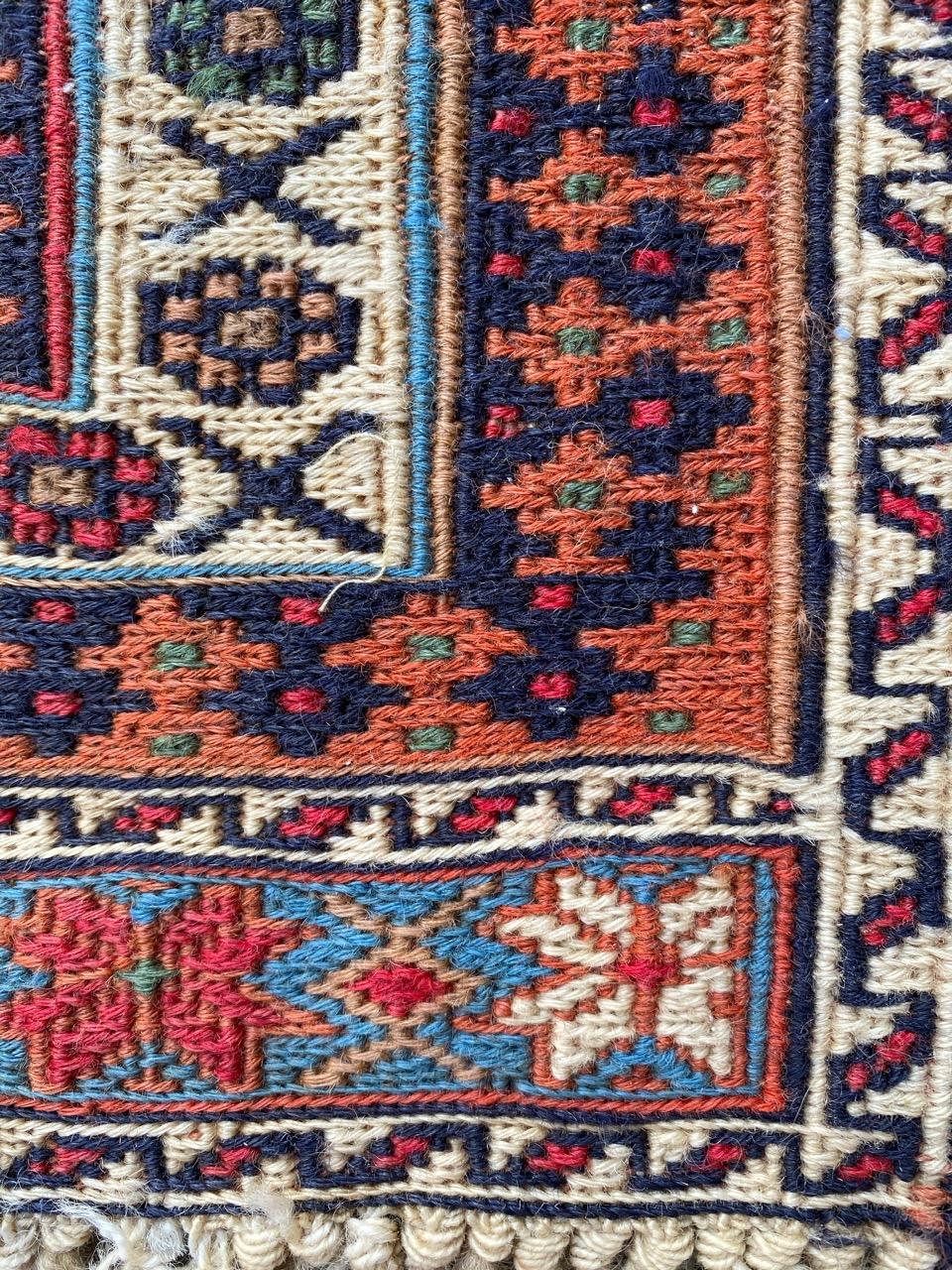 Nice Vintage Azerbaïdjan Soumak Kilim Rug For Sale 6