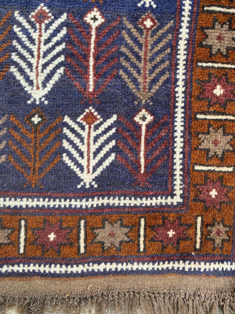 Nice Vintage Baluch Afghan Rug For Sale 5
