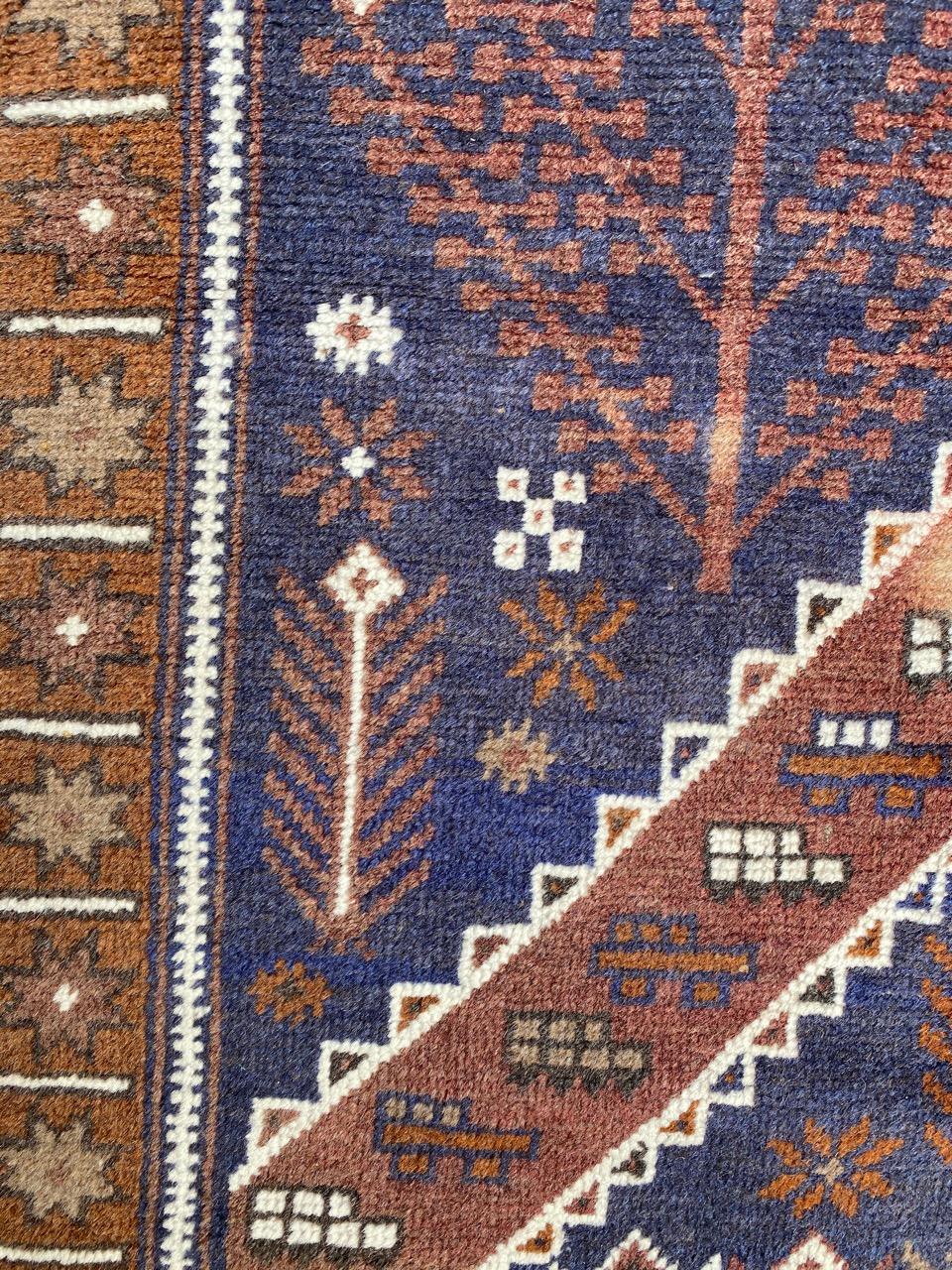 Tribale Bel tappeto afgano Baluch vintage in vendita