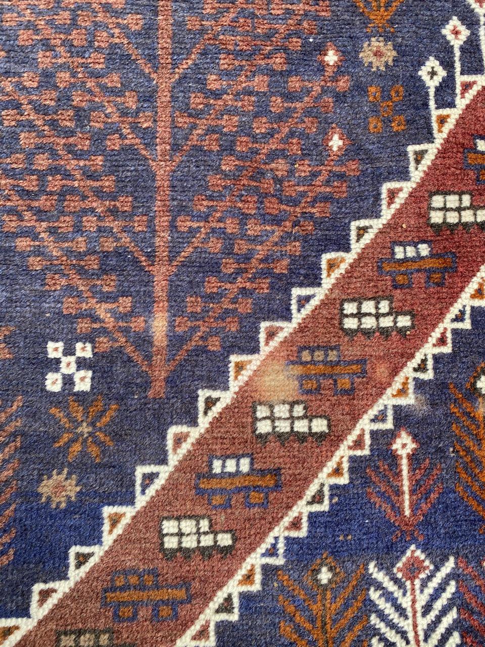 Annodato a mano Bel tappeto afgano Baluch vintage in vendita