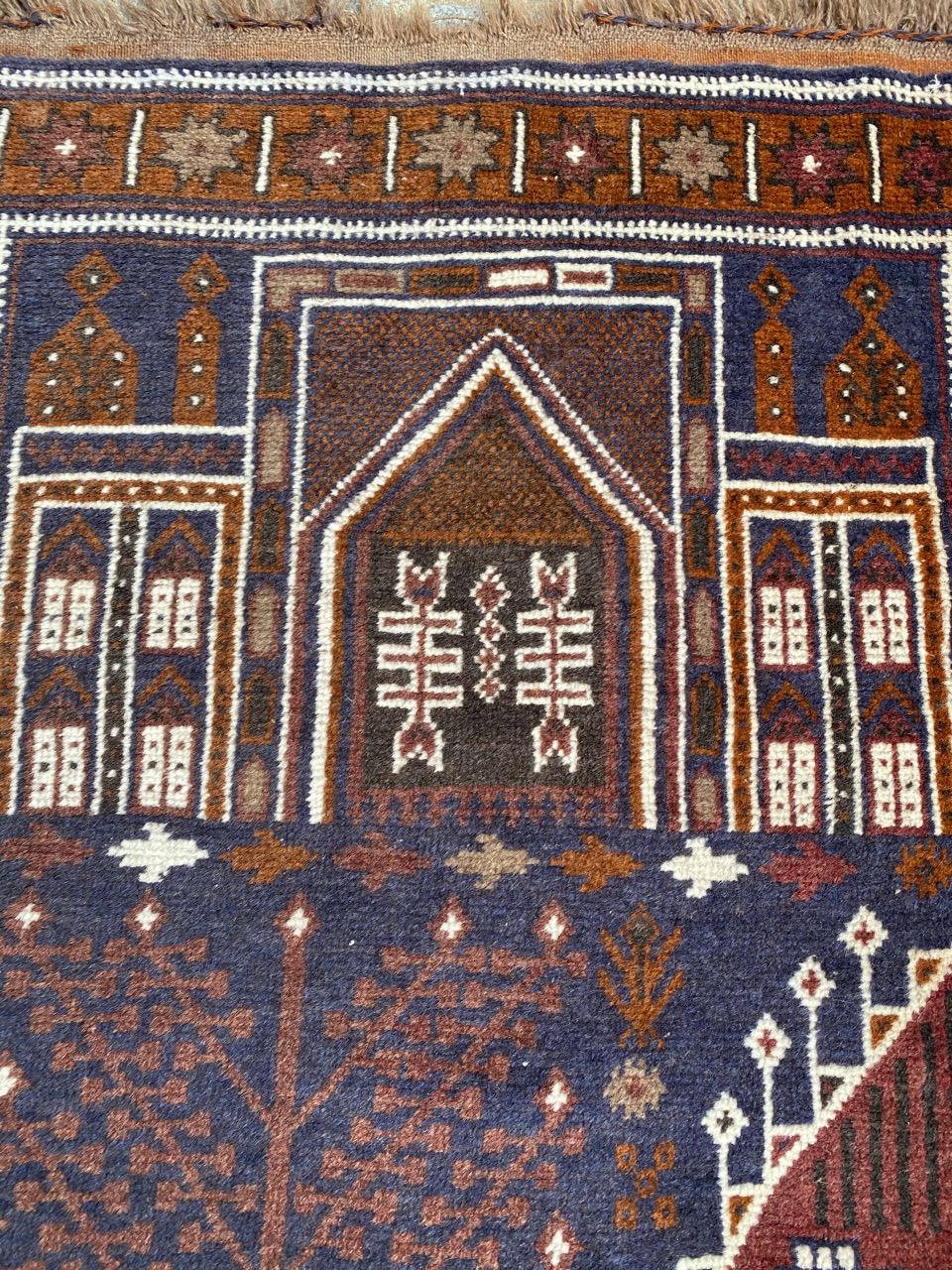 Bel tappeto afgano Baluch vintage In condizioni buone in vendita a Saint Ouen, FR