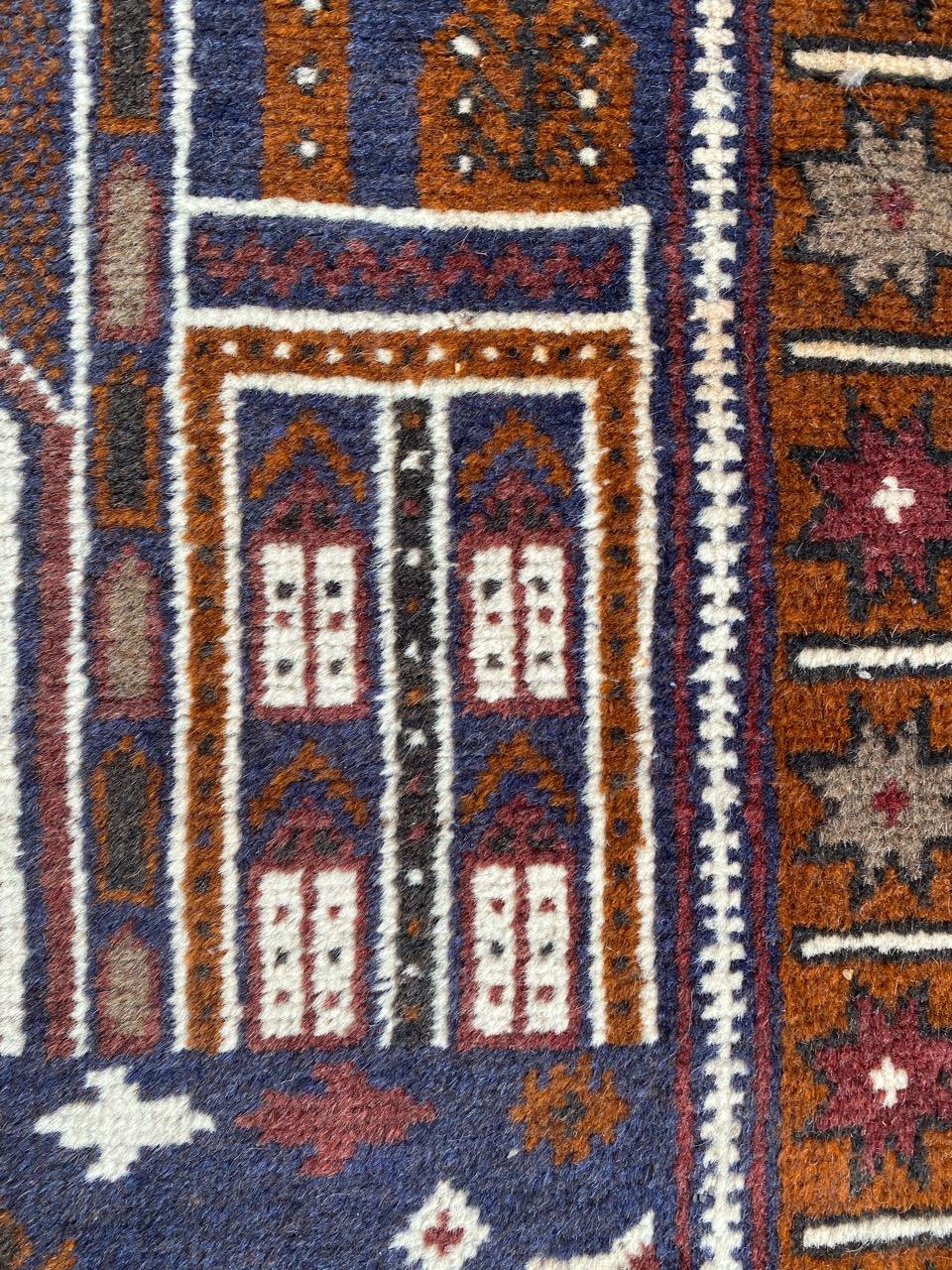 Nice Vintage Baluch Afghan Rug For Sale 1