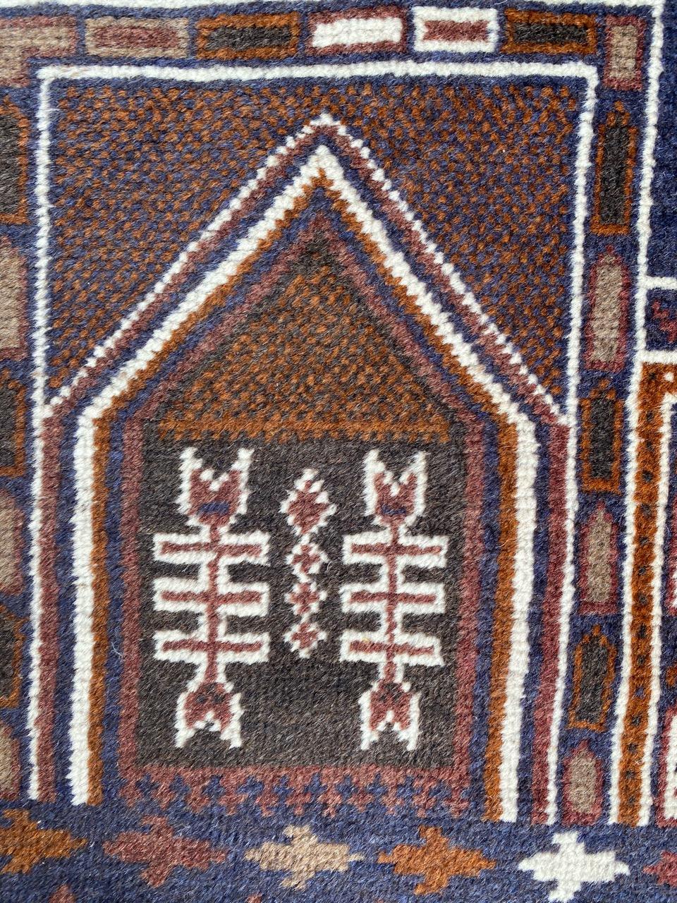 Nice Vintage Baluch Afghan Rug For Sale 2