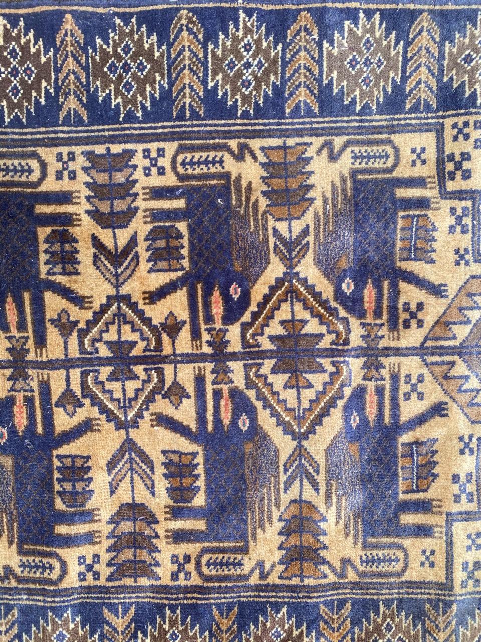 Tribal Nice Vintage Belutch Rug For Sale