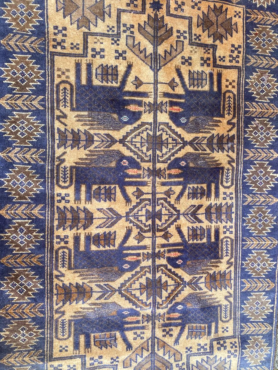 Nice Vintage Belutch Rug In Good Condition For Sale In Saint Ouen, FR