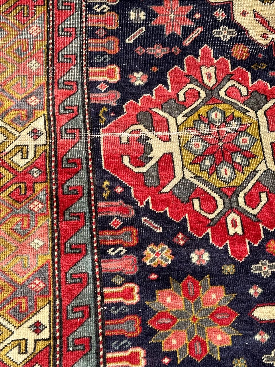 Beau tapis caucasien vintage d'Azerbaïdjan en vente 2
