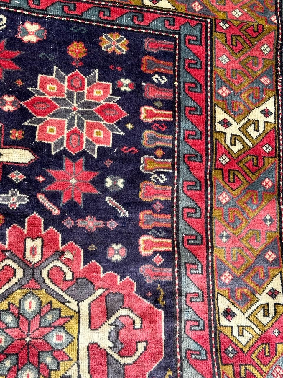 Beau tapis caucasien vintage d'Azerbaïdjan en vente 5