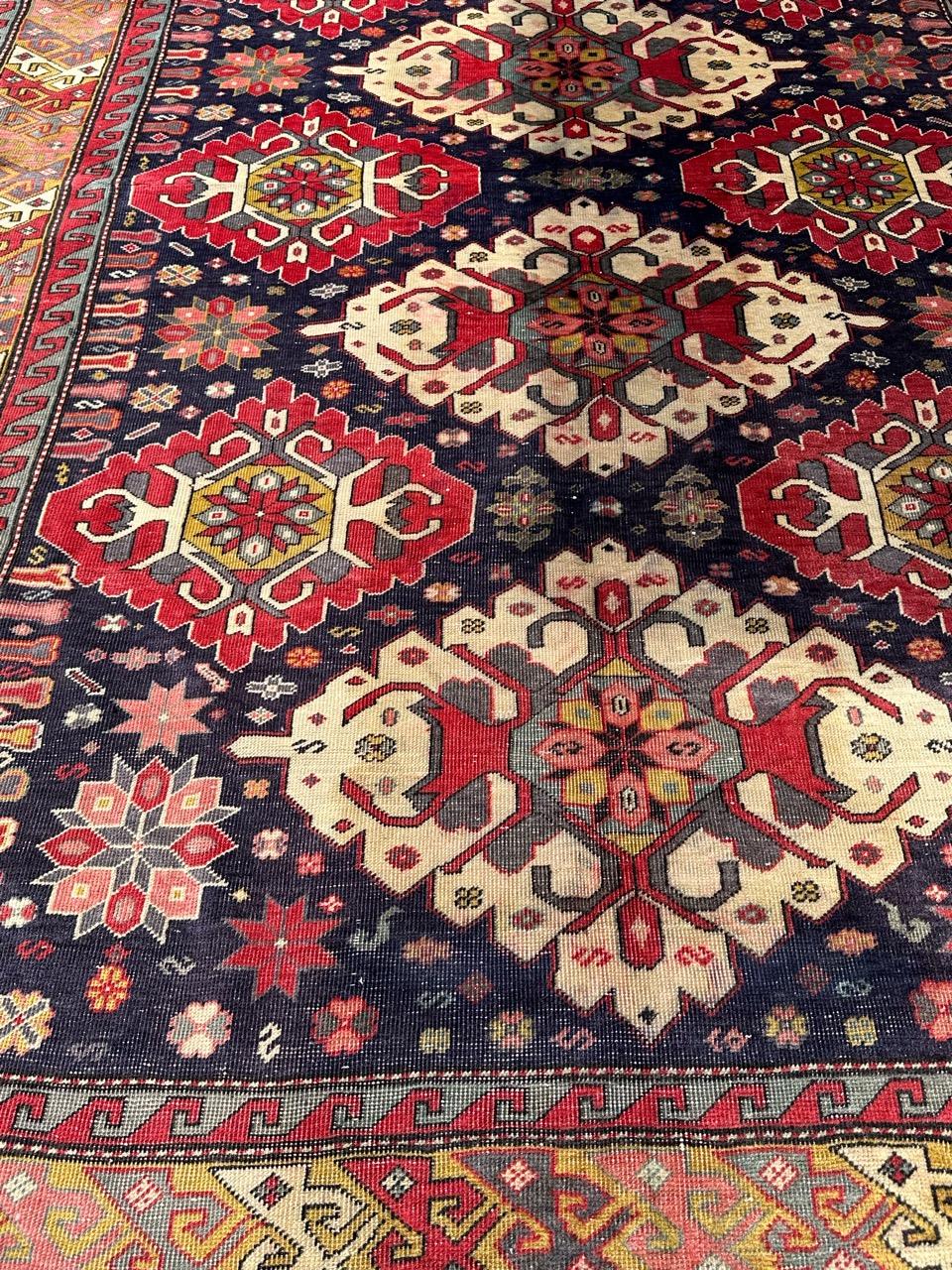 Beau tapis caucasien vintage d'Azerbaïdjan en vente 8