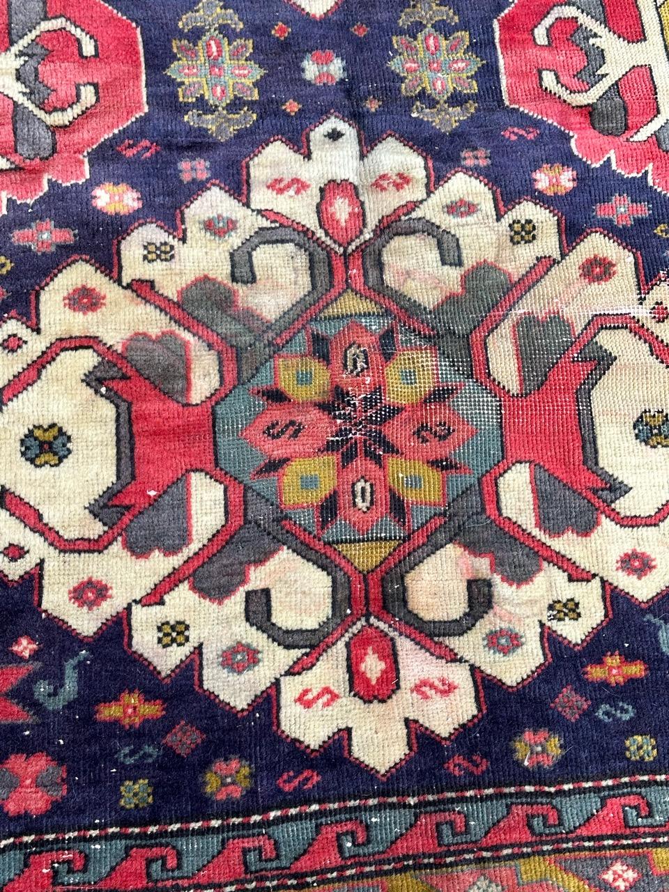 Azerbaïdjanais Beau tapis caucasien vintage d'Azerbaïdjan en vente