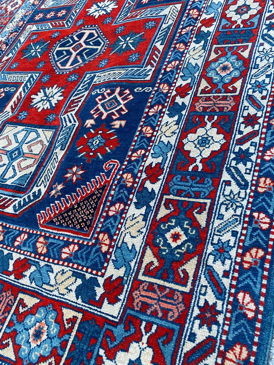 Bobyrug's Nice Vintage Kaukasisch Chirwan Teppich im Angebot 8