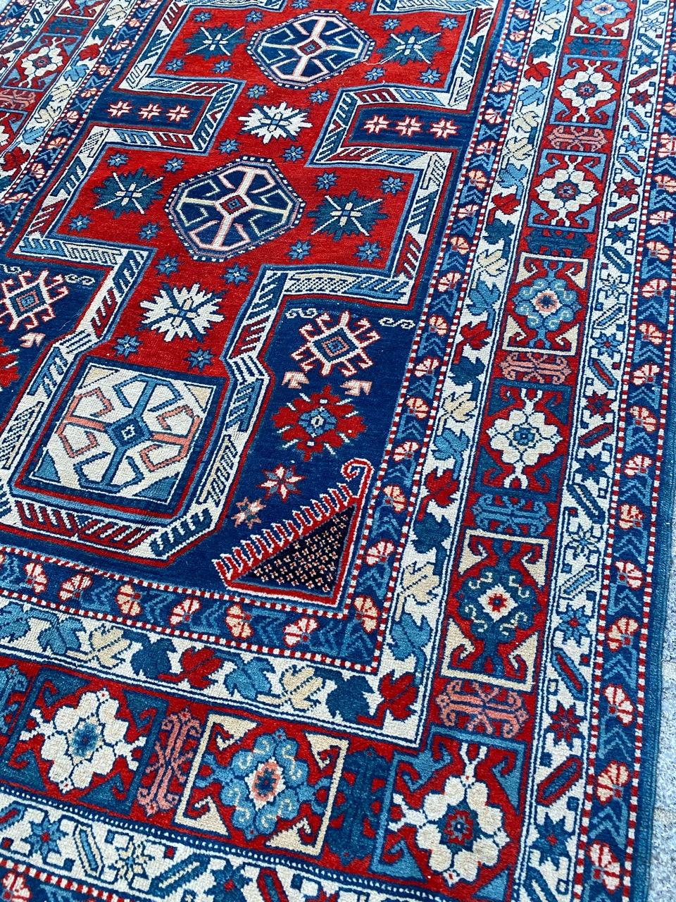 Bobyrug's Nice Vintage Kaukasisch Chirwan Teppich im Zustand „Gut“ im Angebot in Saint Ouen, FR