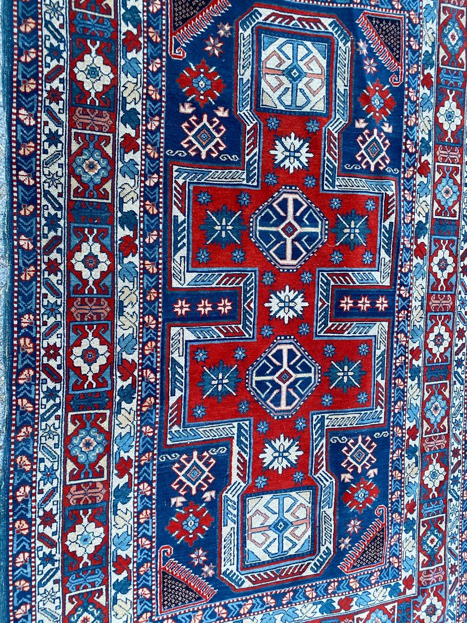 Bobyrug's Nice Vintage Kaukasisch Chirwan Teppich (Baumwolle) im Angebot