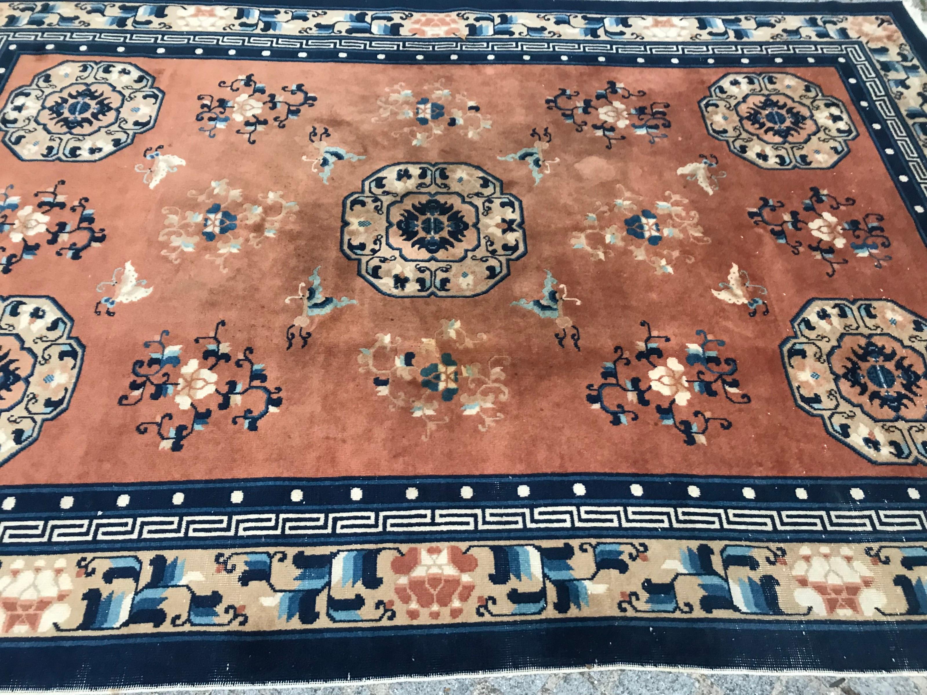 20th Century Nice Vintage Chinese Tibetan Rug