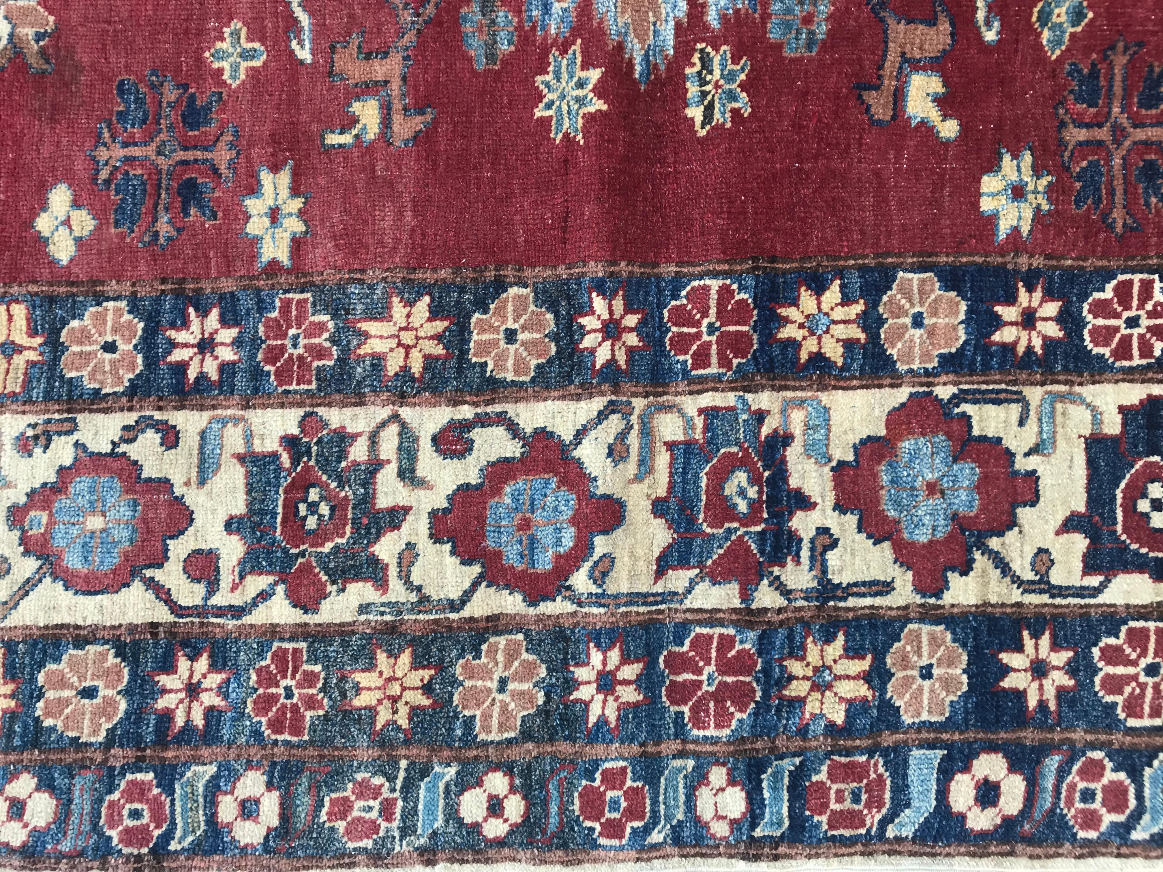 Bobyrug’s Nice Vintage Chobi Afghan Rug For Sale 5