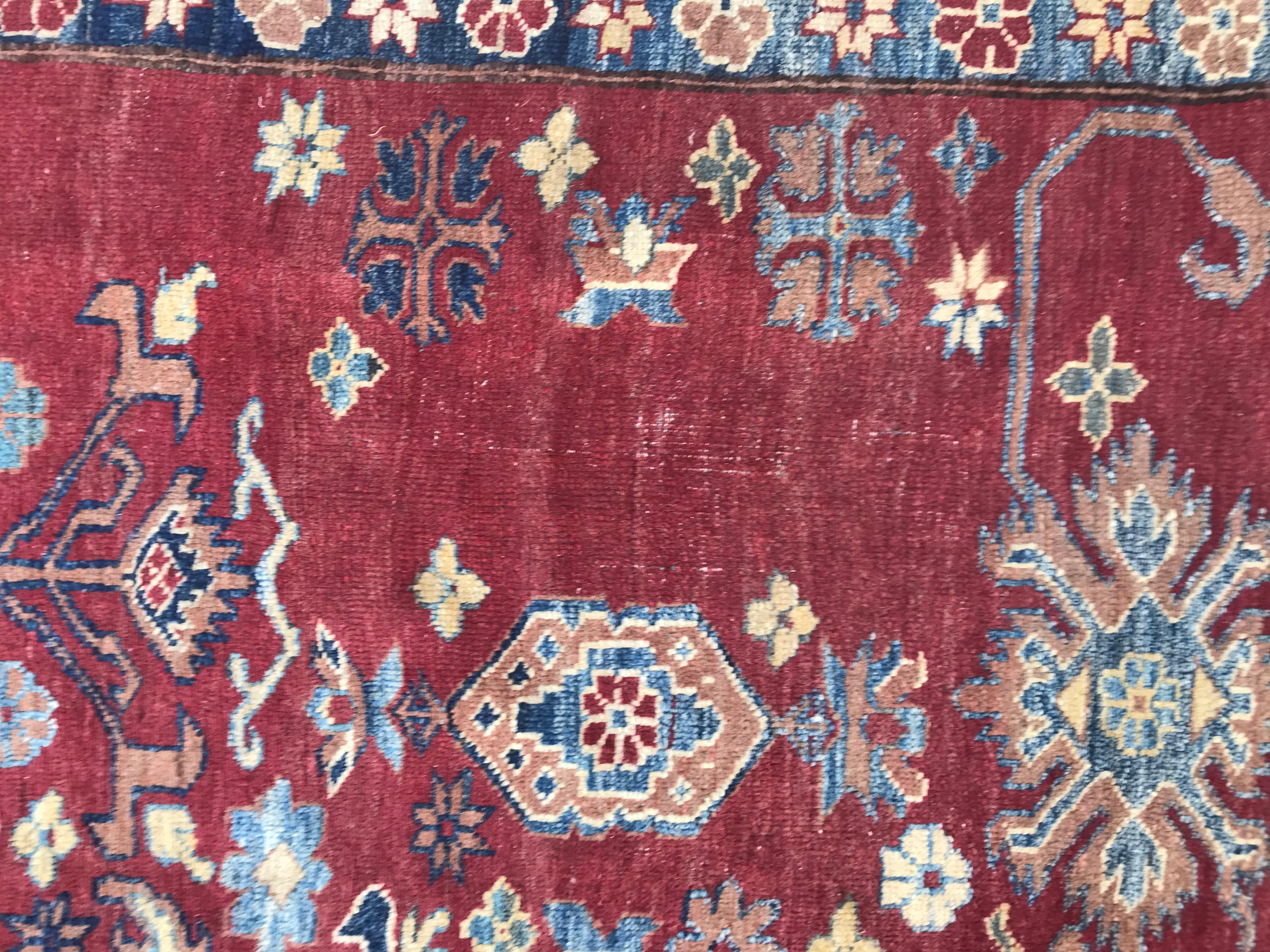 Bobyrug’s Nice Vintage Chobi Afghan Rug For Sale 10