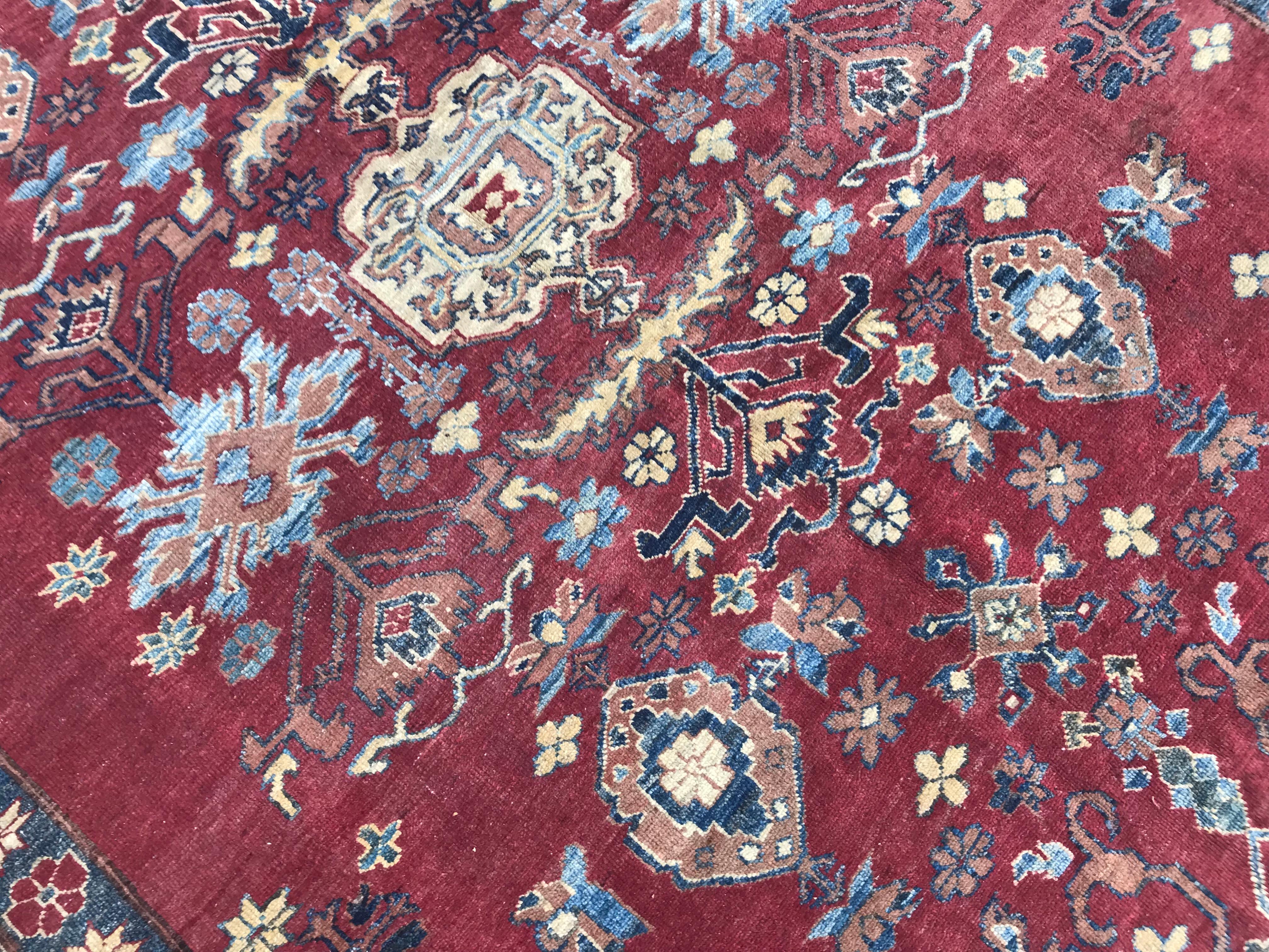 Hand-Knotted Bobyrug’s Nice Vintage Chobi Afghan Rug For Sale