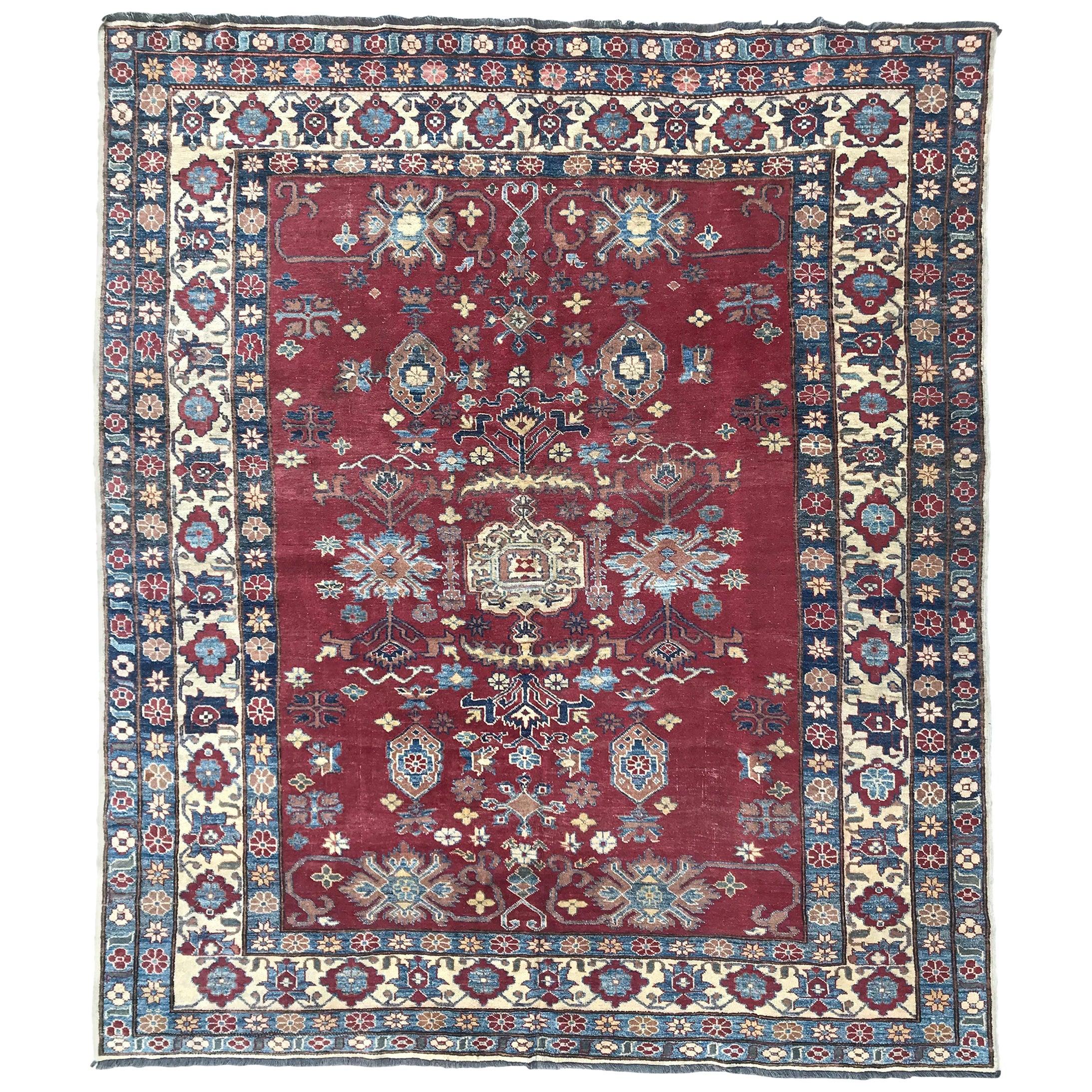 Bobyrug’s Nice Vintage Chobi Afghan Rug For Sale