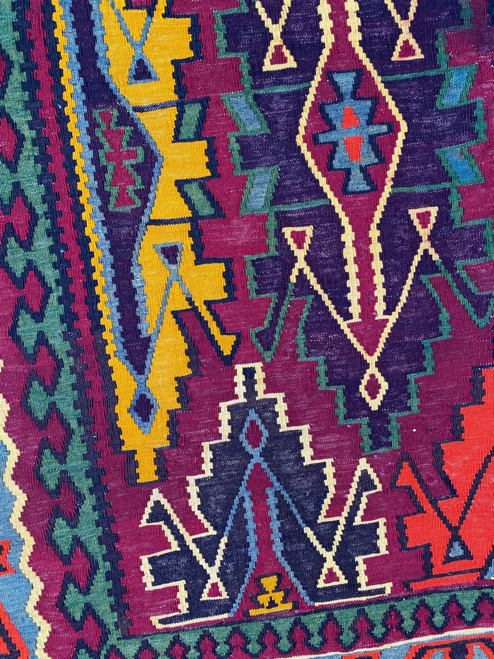 Nice Vintage Colorful Turkish Kilim 3