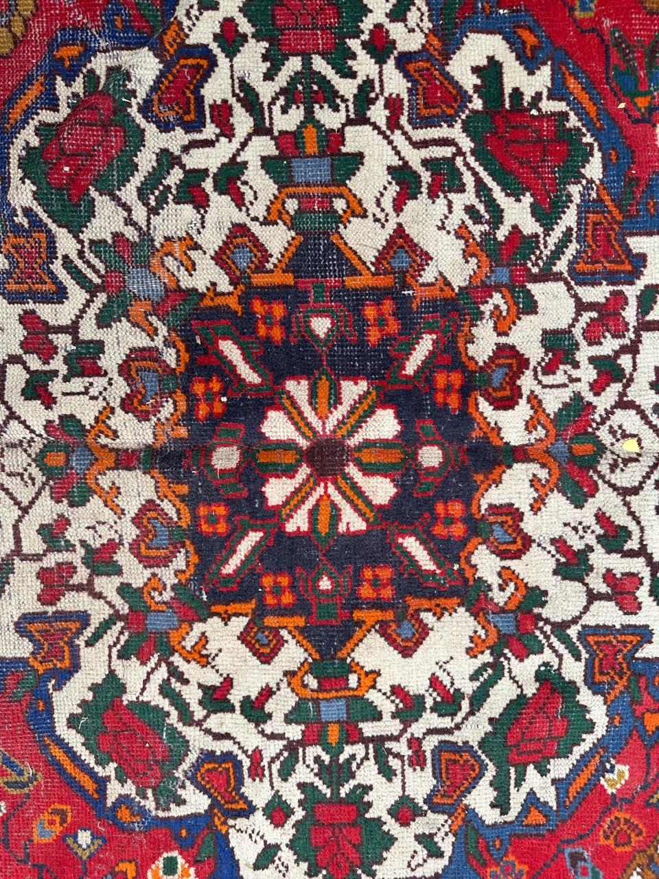 Nice vintage distressed Bakhtiar rug For Sale 3