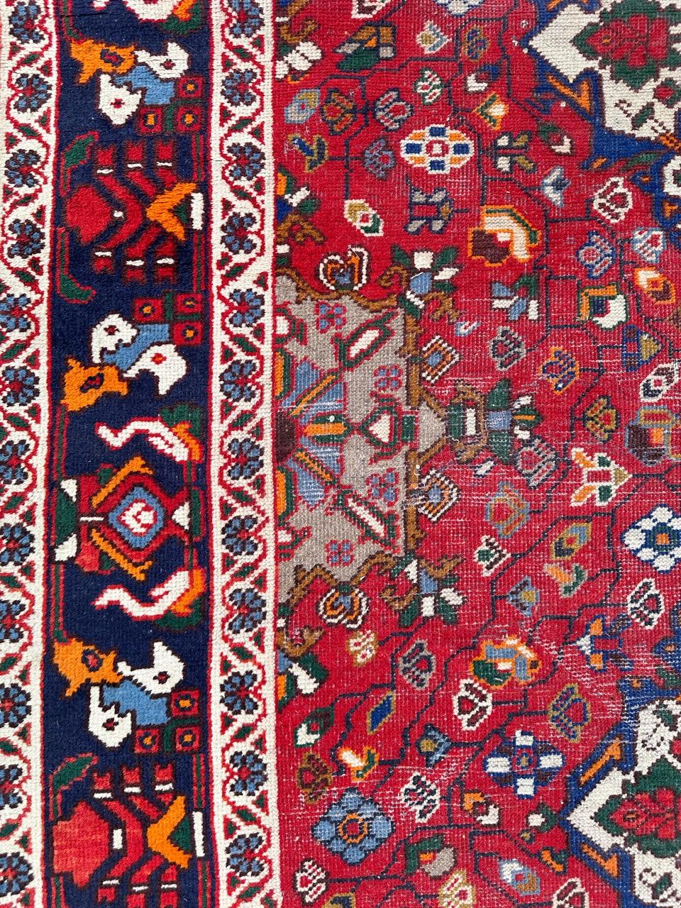 Nice vintage distressed Bakhtiar rug For Sale 8