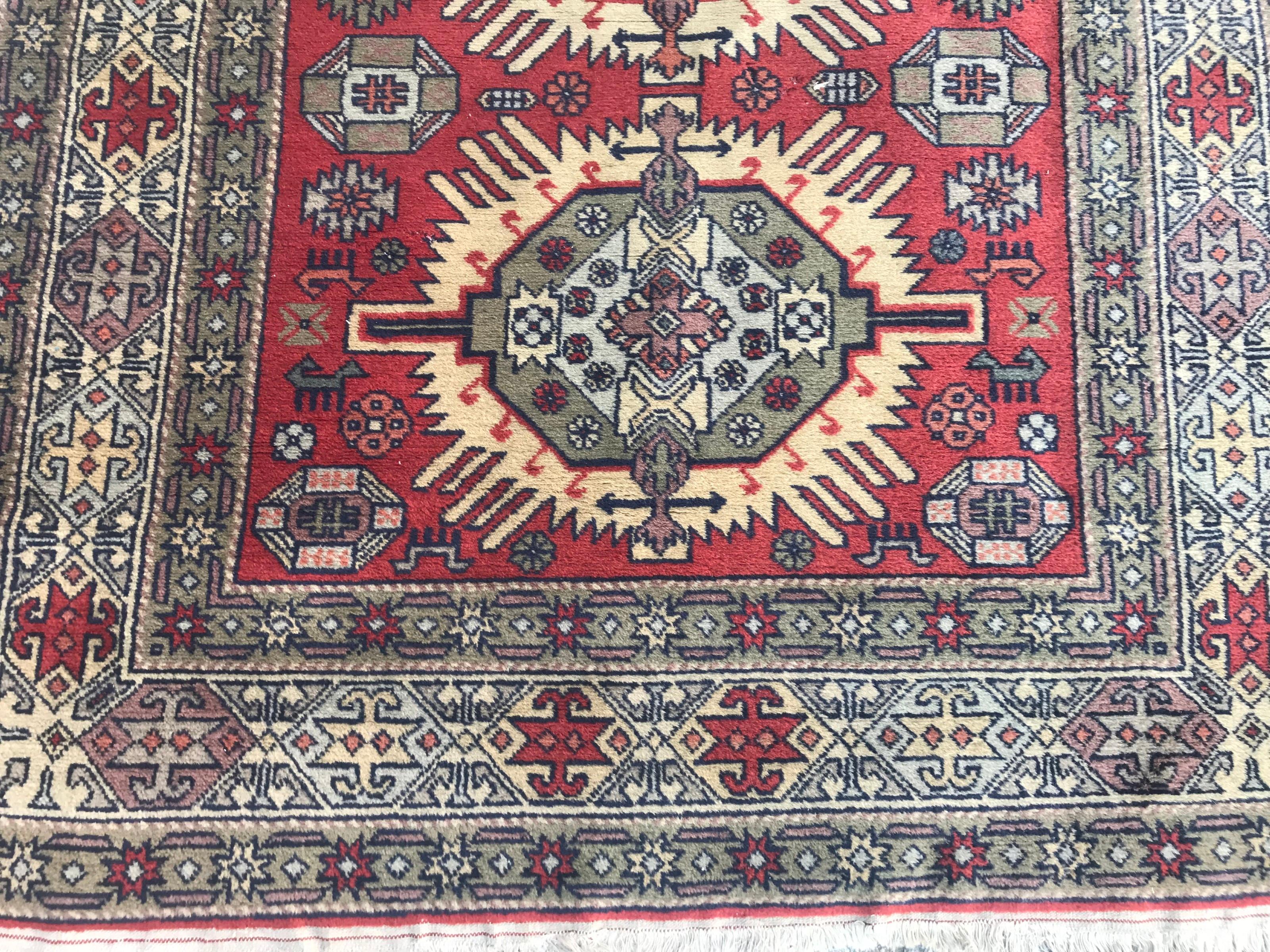 Kazak Nice Vintage Fine Caucasian Shirvan Rug For Sale