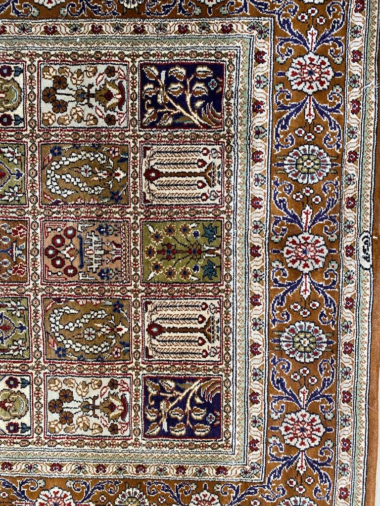 Hand-Knotted Nice Vintage Fine Silk Hereke Style Rug For Sale