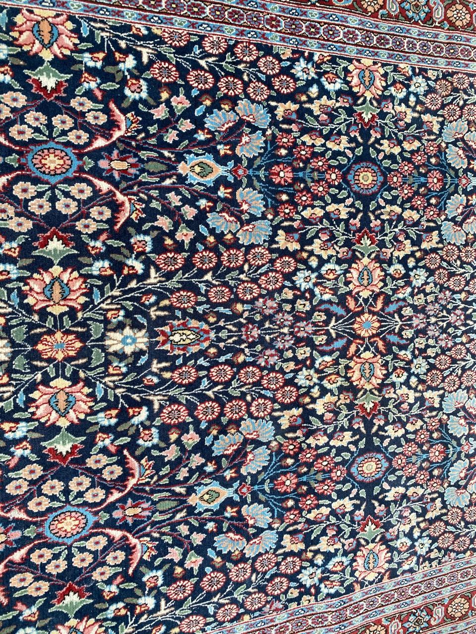Bobyrug's Nice Vintage feiner türkischer Hereke-Teppich (Handgeknüpft) im Angebot