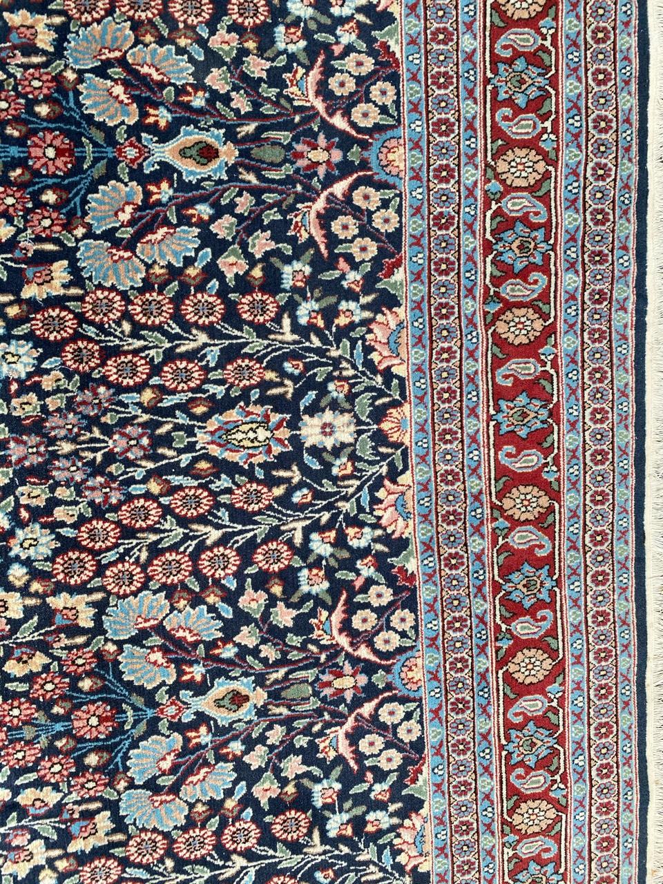 Bobyrug's Nice Vintage feiner türkischer Hereke-Teppich im Zustand „Gut“ im Angebot in Saint Ouen, FR