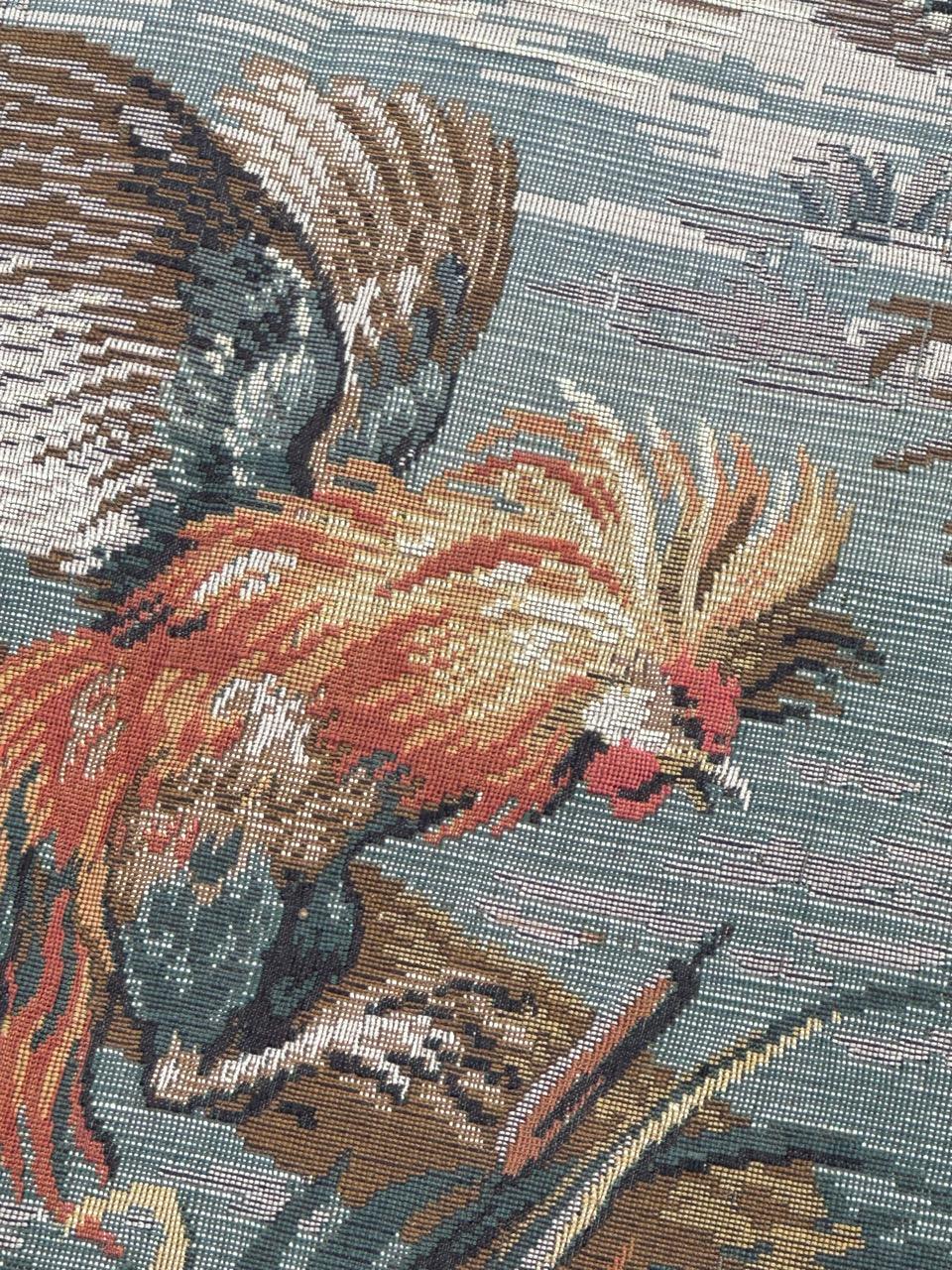 Nice vintage French Aubusson Style Jacquard Tapestry  « Autumn-winter » en venta 3