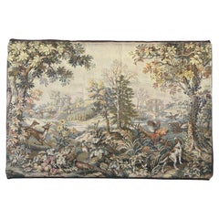 Nice vintage French Aubusson Style Jacquard Tapestry  « Autumn-winter »