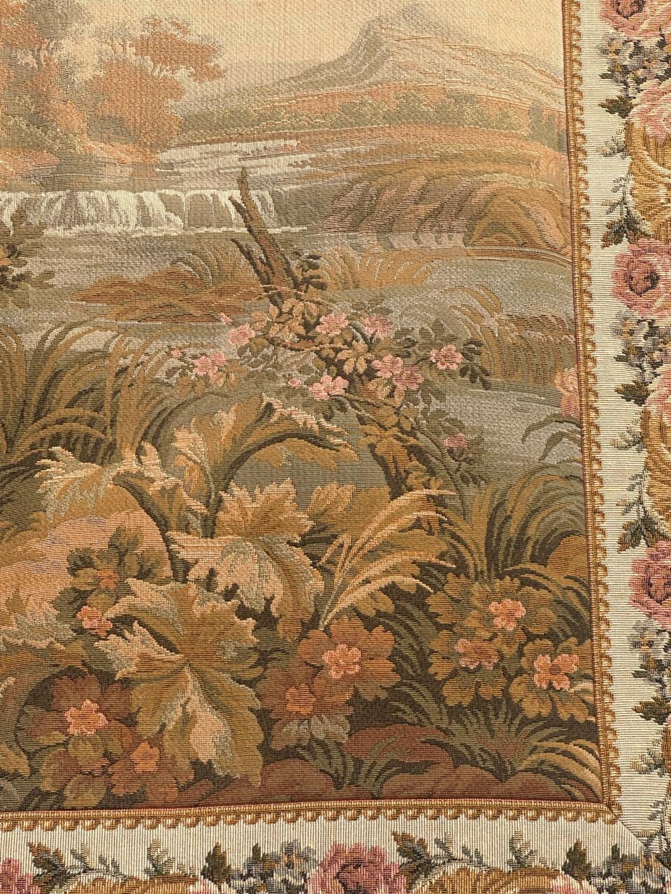 Schöner französischer Jacquard-Wandteppich im Aubusson-Stil, Vintage  