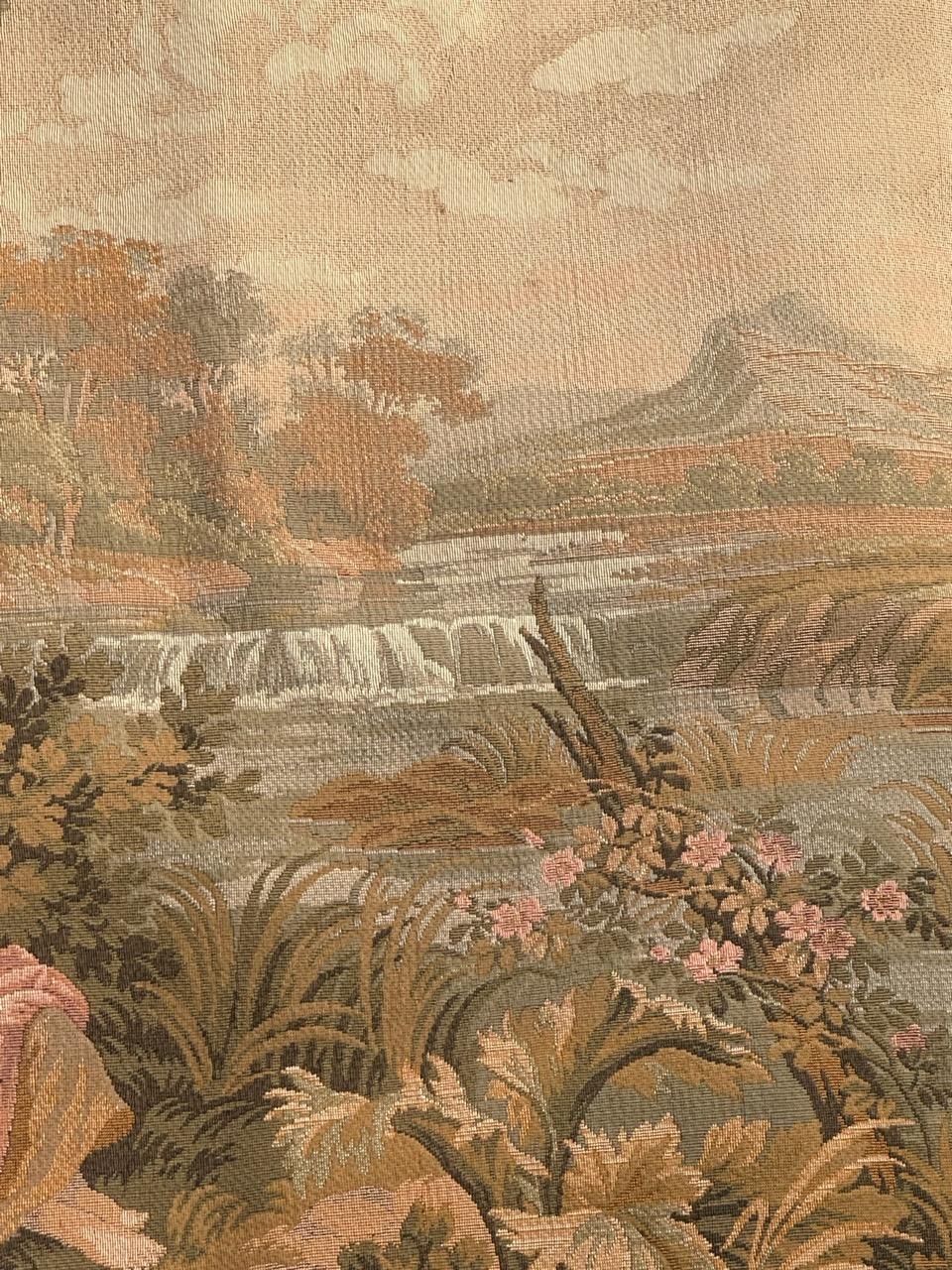 Schöner französischer Jacquard-Wandteppich im Aubusson-Stil, Vintage  