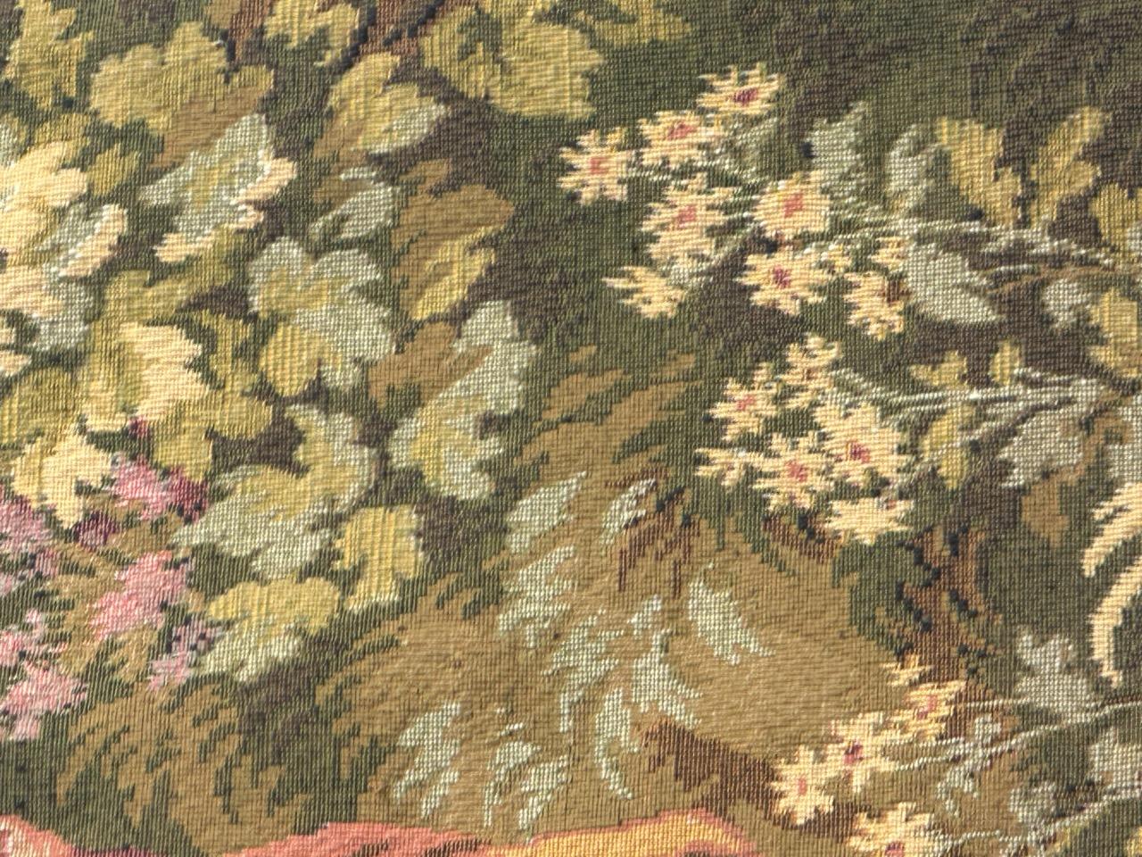Schöner französischer Jacquard-Wandteppich im Aubusson-Stil, Vintage  